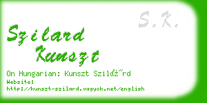 szilard kunszt business card